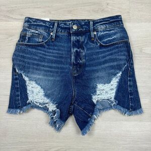 GOOD AMERICAN Bombshell Shorrts Womens 2 26 High Rise Cut Off Denim